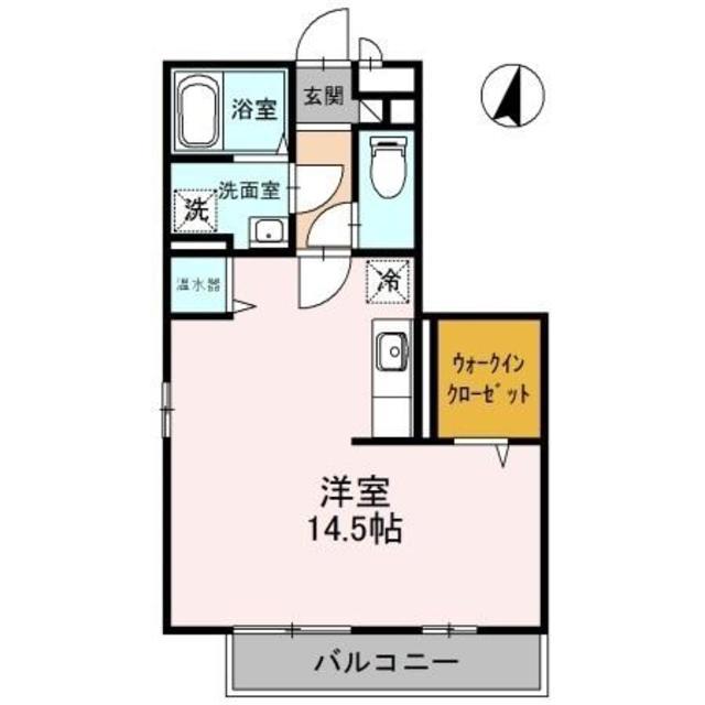 フローラB棟(ワンルーム/3階)の間取り写真