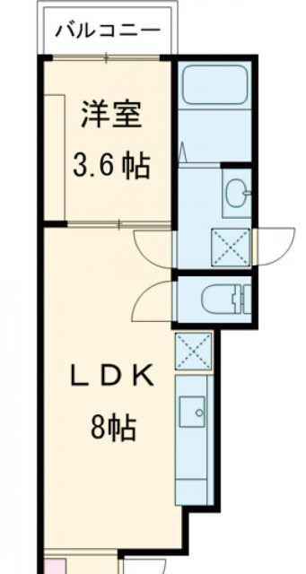 エアリア多良見中里(1LDK/1階)の間取り写真
