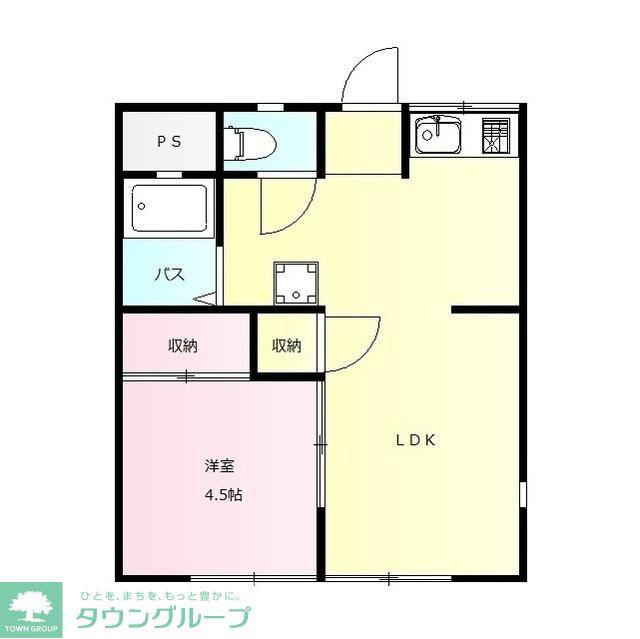 ステラ新前橋(1LDK/2階)の間取り写真