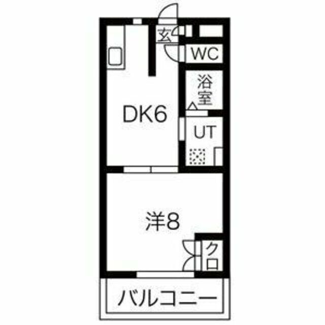 HILLLOCK167(1DK/3階)の間取り写真