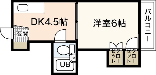 飯田コーポラス(1DK/3階)の間取り写真