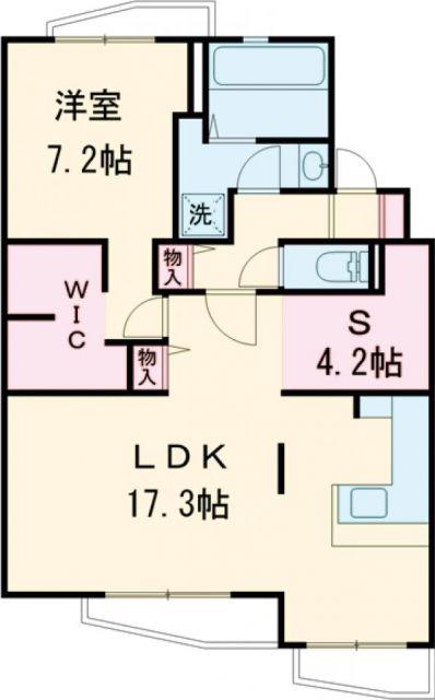 ビューハウス依佐美(2LDK/4階)の間取り写真