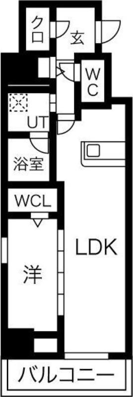 ロイジェント日吉II(1LDK/4階)の間取り写真