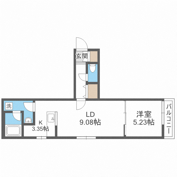 MAURICE(1LDK/3階)の間取り写真