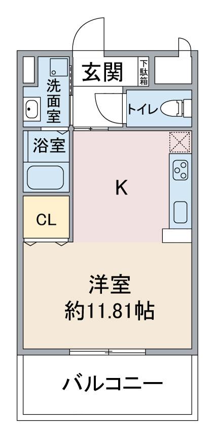 AVANTI YASHIRODAI(ワンルーム/3階)の間取り写真