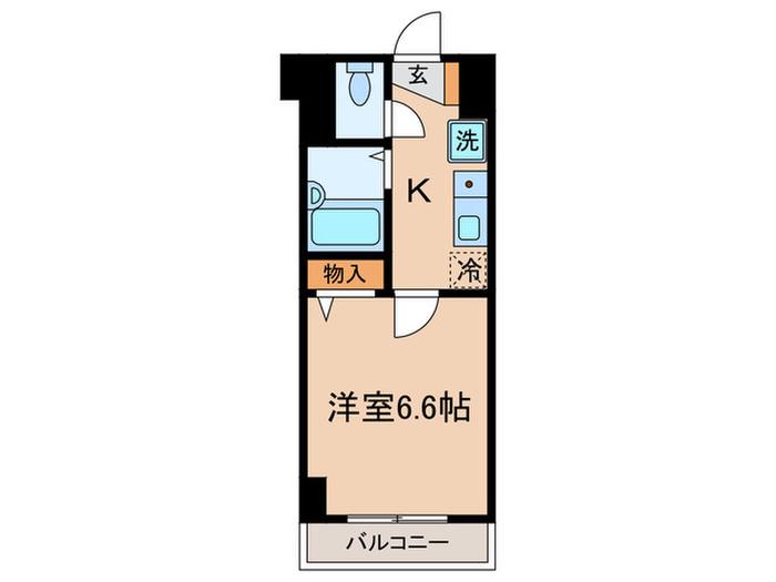 マモール川崎(1K/3階)の間取り写真