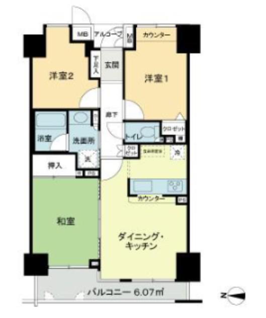 ニューシティ東戸塚(3LDK/3階)の間取り写真