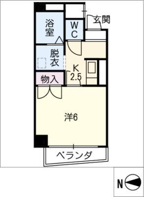 コンフォート(1K/3階)の間取り写真