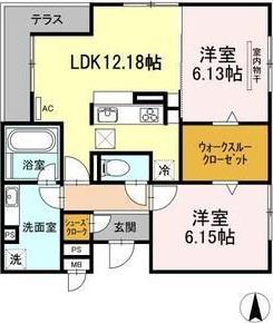 ガーデンテラス(2LDK/1階)の間取り写真