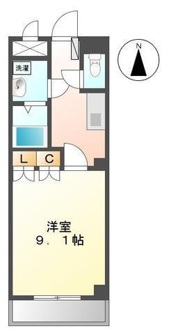 ハウスセルヴィール(1K/2階)の間取り写真