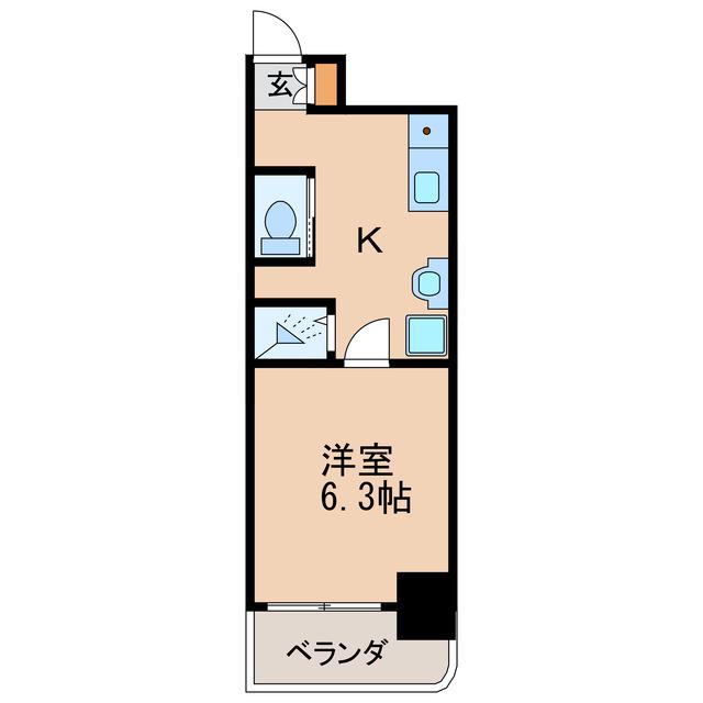 ライオンズマンション新栄(1K/8階)の間取り写真