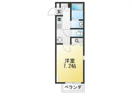 PITTORE(1K/1階)の間取り写真