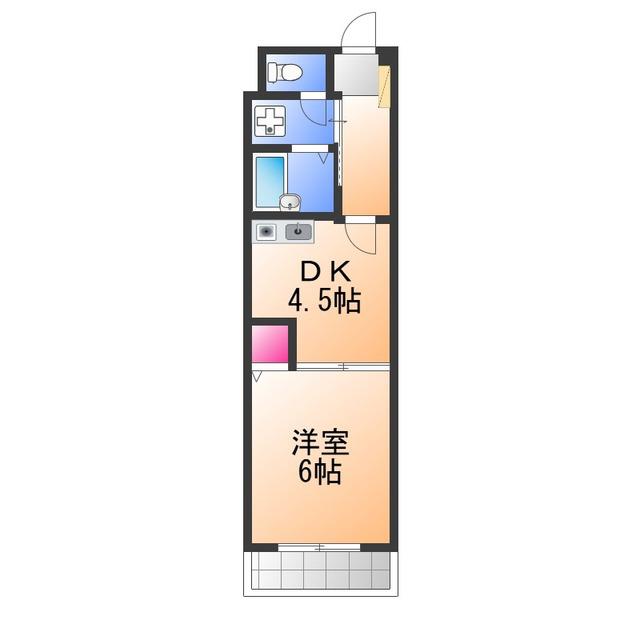 アルデール中百舌鳥(1DK/1階)の間取り写真