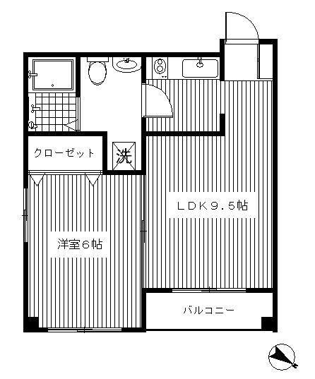 フォリオフラッツ(1LDK/3階)の間取り写真