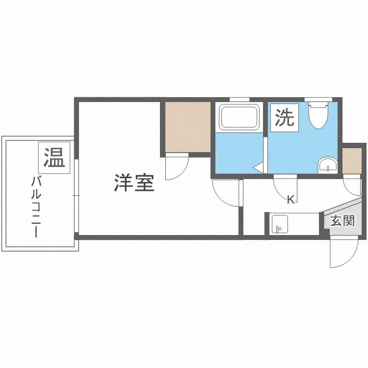セレニテ日本橋EST(1K/11階)の間取り写真