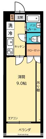 15TH富山ビル(1K/5階)の間取り写真