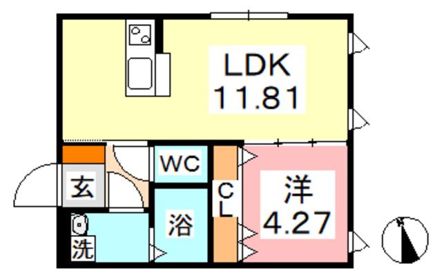 SARAH(1LDK/1階)の間取り写真