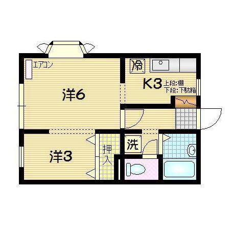 UR-笹森II(2K/1階)の間取り写真