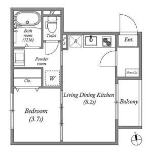 NS RESIDENCE 西淀川(1LDK/2階)の間取り写真