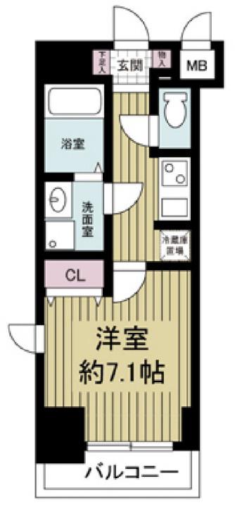 S-RESIDENCE HOMMACHIMARKS(1K/6階)の間取り写真