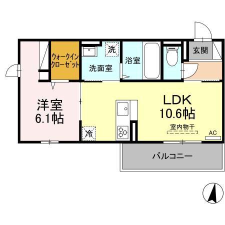 AVENIR宮内町II(1LDK/3階)の間取り写真