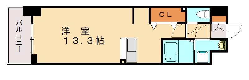 FLレジデンス1(ワンルーム/7階)の間取り写真