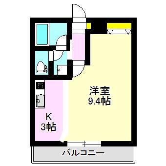 モア・ハーベスト(1K/1階)の間取り写真