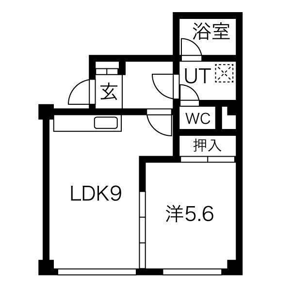 プレジャーコート(1LDK/3階)の間取り写真