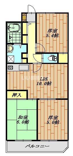 ペアシティ久喜参番館(3LDK/7階)の間取り写真