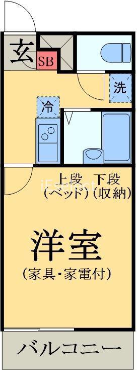 LPジョセリーヌ(1K/3階)の間取り写真