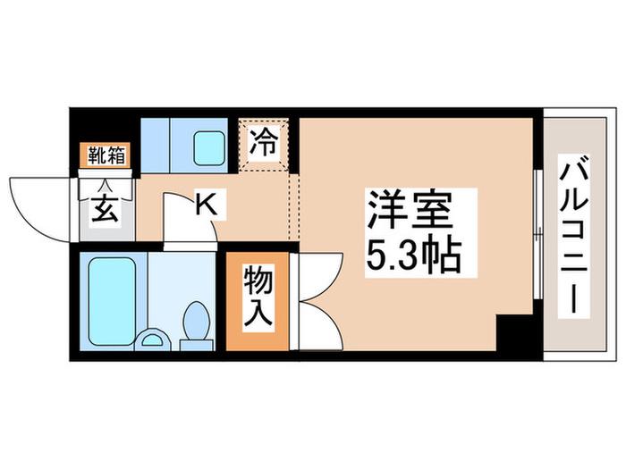 ハウス中村(1K/3階)の間取り写真