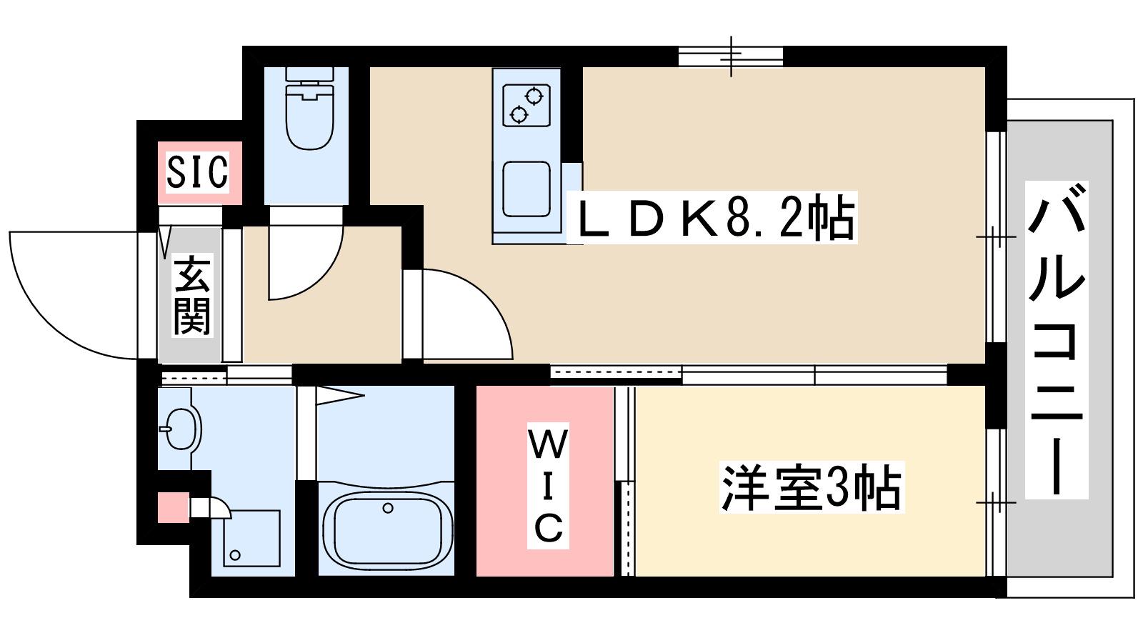 ラグゼ新大阪6(1LDK/4階)の間取り写真