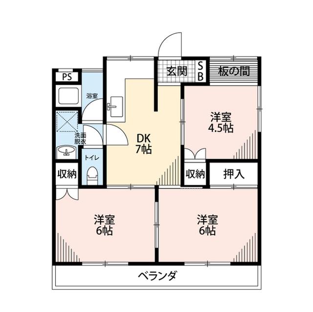 グローリオ池田(3DK/2階)の間取り写真
