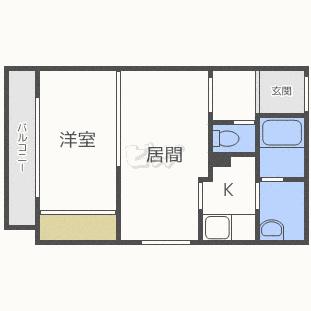 CORSOCOM (1LDK/2階)の間取り写真
