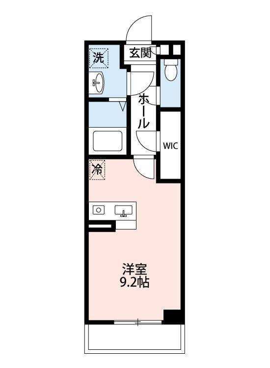 グラシア津田沼(ワンルーム/2階)の間取り写真