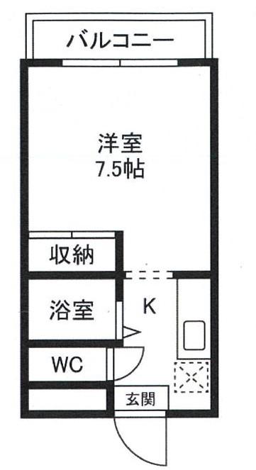リアライズ上新庄駅前(1K/2階)の間取り写真
