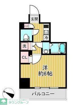 SHOKEN RESIDENCE横浜鶴見見(1K/6階)の間取り写真