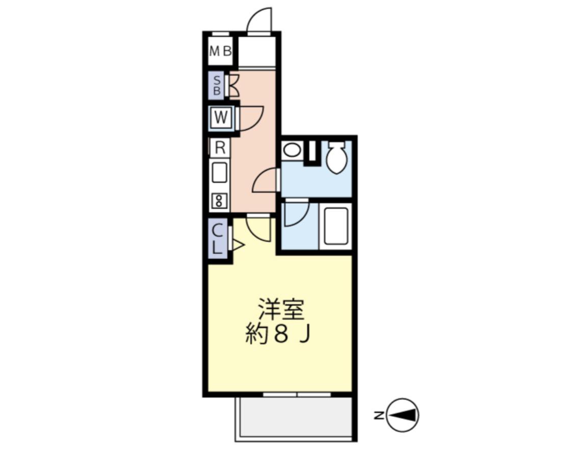 グランヴァン小竹向原(1K/2階)の間取り写真