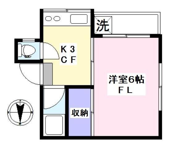 第11サカエビル(1K/3階)の間取り写真