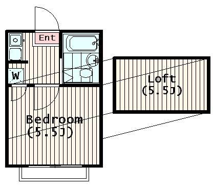ライフピア西小山(1K/1階)の間取り写真