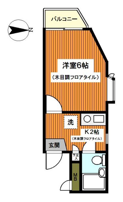 リエス横浜本郷台(1K/1階)の間取り写真