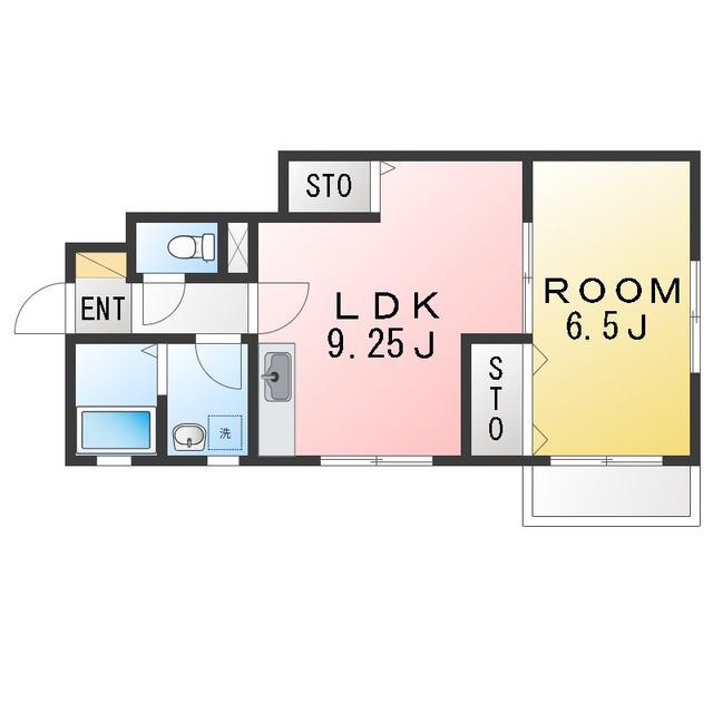 クリージュ弐番館(1LDK/1階)の間取り写真