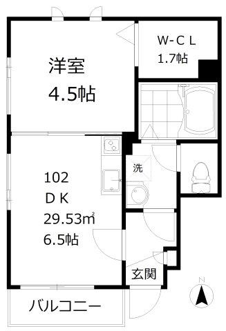 LA MASIA(1LDK/1階)の間取り写真
