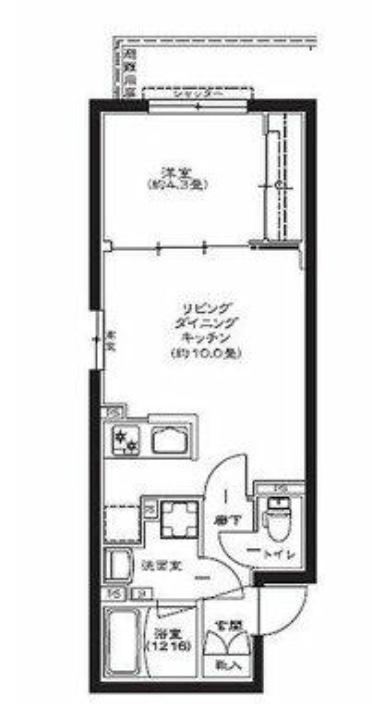 MAXIV CROS板橋(1LDK/3階)の間取り写真