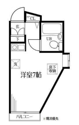 ラックス本牧パート1(ワンルーム/1階)の間取り写真