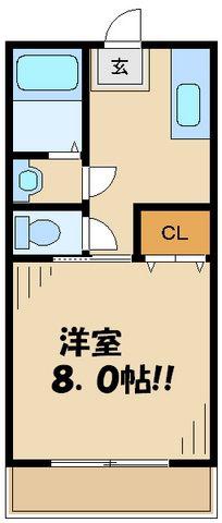 コーポ大下(1K/2階)の間取り写真