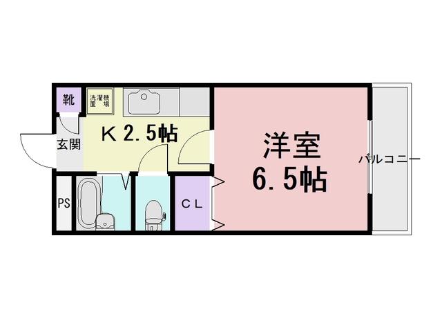 サユーア21(1K/1階)の間取り写真