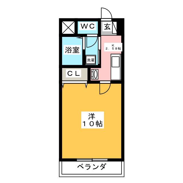 ルミネス1番館(1K/4階)の間取り写真