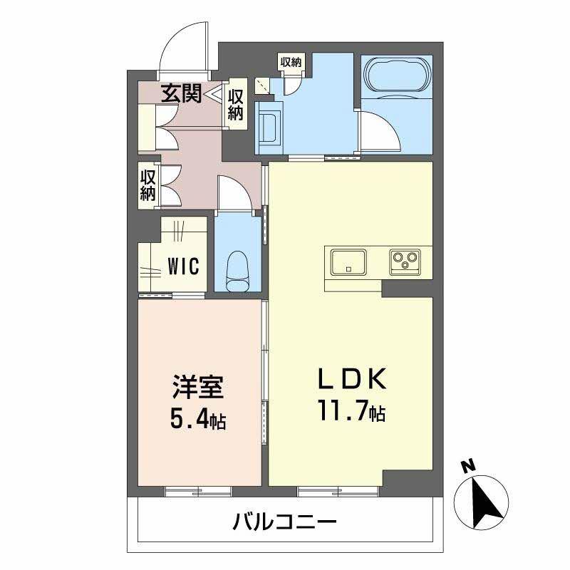 サンシャインSTN(1LDK/2階)の間取り写真