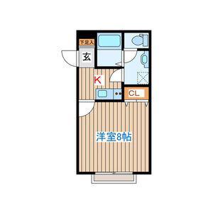 AZUL旭町(1K/3階)の間取り写真